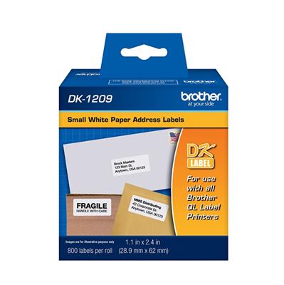 ROLLO ETIQUETA TERMICO BROTHER DK1209 ETIQUETAS 62MMx29mts