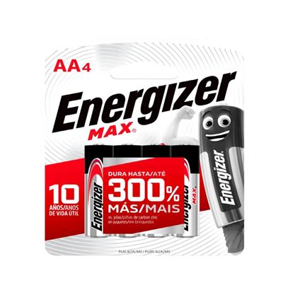 PILA AA ENERGIZER MAX ALCALINA X 4 UNID.