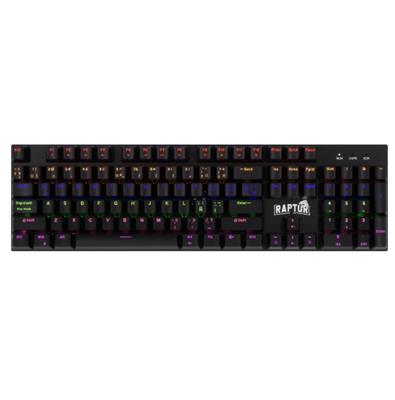 TECLADO RAPTOR FIRECLAW MEMBRANA RETROILUMINADO 104 TECLAS