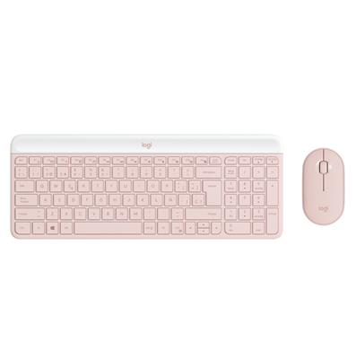 KIT TECLADO Y MOUSE LOGITECH MK470  SLIM WIRELESS T.ESPAÑOL ROSA