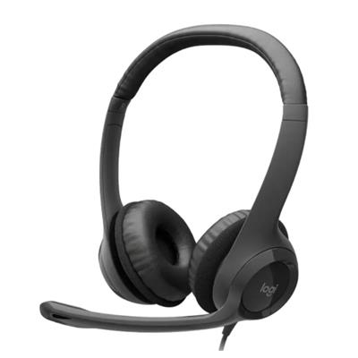 AURICULAR LOGITECH H390 HEADSET USB-C BLACK