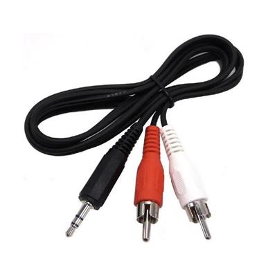 CABLE DE AUDIO GLOBAL MINI PLUG 3.5 M a 2 RCA M 2METROS