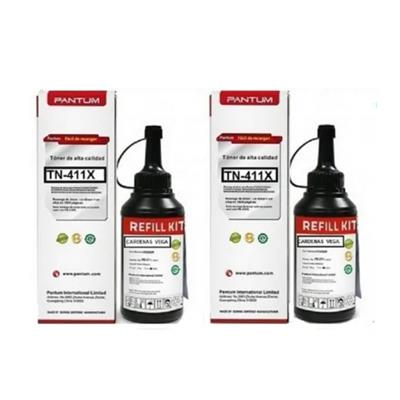 KIT RECARGA PANTUM TN-411X x 2 BOTELLAS RINDE 6000 PAGINAS  p// M7300FDW // P3300DN // P3300DW
