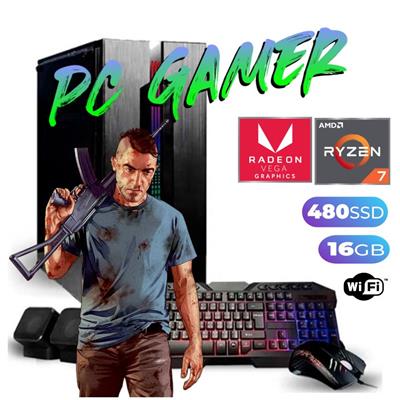 PC GAMER AMD RYZEN 7 5700G - 32GB - SSD 960GB - HD 1TB - GABINETE TT - FUENTE 750W - WIFI -  FREEDOS