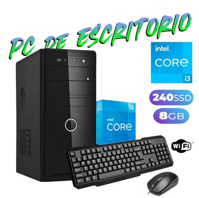 PC DE ESCRITORIO INTEL i3 10100F - 8GB - SSD 240GB  - GEFORCE  - WIFI - FREEDOS