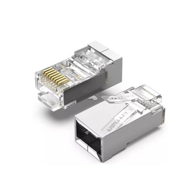 FICHA RJ45 CAT 6 METALICA BLINDADA EN 1 PIEZA