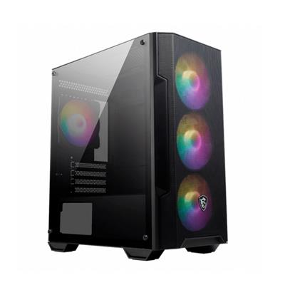 GABINETE MSI MAG FORGE M100A VIDRIO ACRILICO FAN FRONT RGB x3 BACK RGB X1