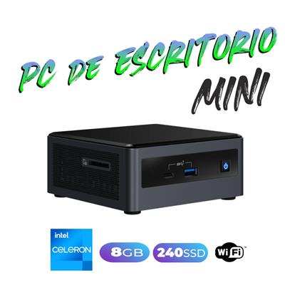 MINI PC NUC INTEL CELERON - SSD240- 8GB - WIFI - BT - FREEDOS