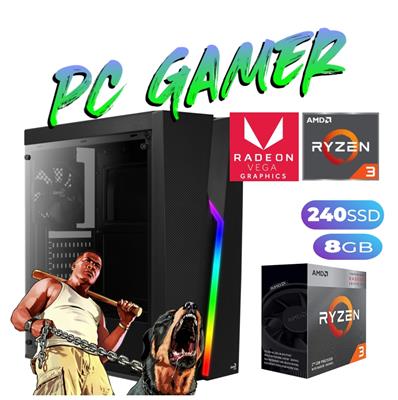 PC GAMER AMD RYZEN 3 3200GE - 8GB - SSD240GB - AEROCOOL - FREEDOS