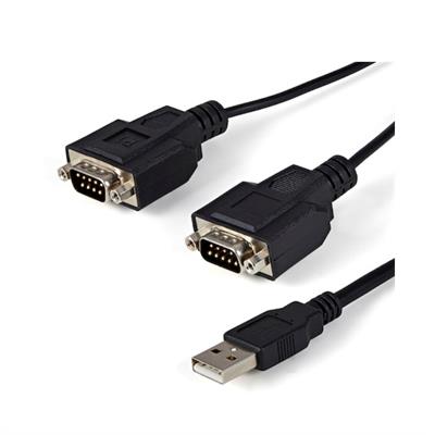CABLE USB A  2 SERIE RS232 DB9 M