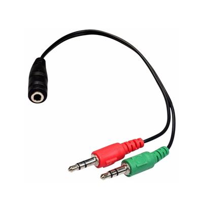 ADAPTADOR AUDIO+MICRO 3.5MM a 2 PLUG 3.5MM