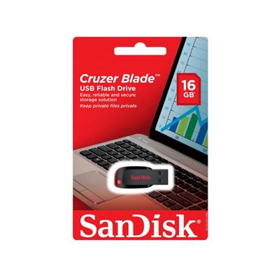 PEN DRIVE SANDISK 16GB CRUZER BLADE NEGRO B35