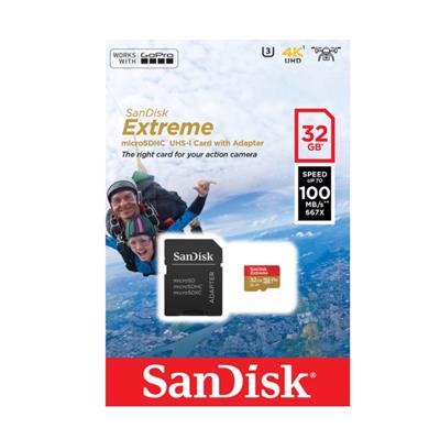 MEMORIA MICROSD SANDISK 32GB EXTREME 100MBPS FULL HD