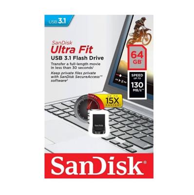 PEN DRIVE SANDISK 64GB ULTRA FIT USB 3.1