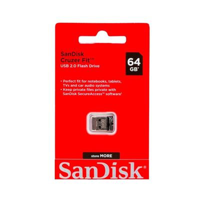 PEN DRIVE SANDISK 64GB CRUZER FIT USB 2.0