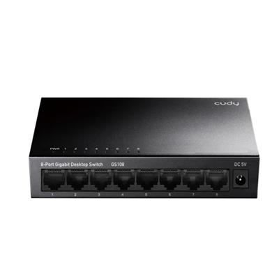 SWITCH CUDY 8 PUERTOS GIGABIT METAL 10/100/1000 POWER SAVING GS108