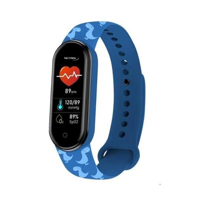 RELOJ SMARTWATCH BAND NETMAK KIDS DINO AZUL