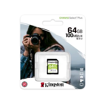 MEMORIA SD KINGSTON 64GB CANVAS 100MBPS