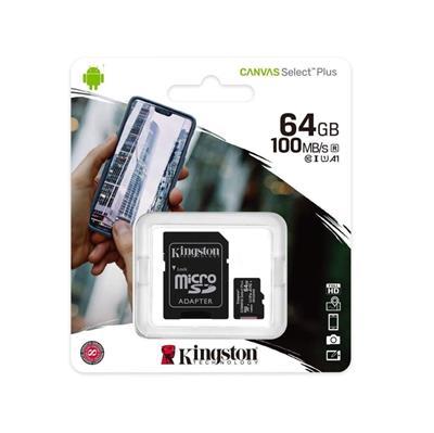 MEMORIA MICROSD KINGSTON 64GB CANVAS 100MBPS