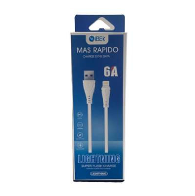 CABLE CARGADOR IPHONE LIGHTINING a USB HIGH 6A 1MTS