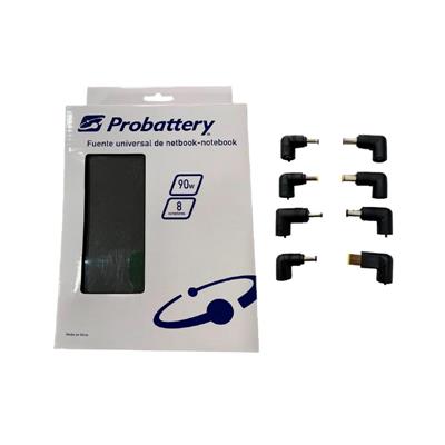 CARGADOR UNIVERSAL P/ NOTEBOOK PROBATTERY 90W 8 CONECTORES