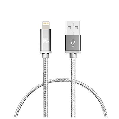 CABLE CARGADOR IPHONE LIGHTINING a USB 1MTS GRIS