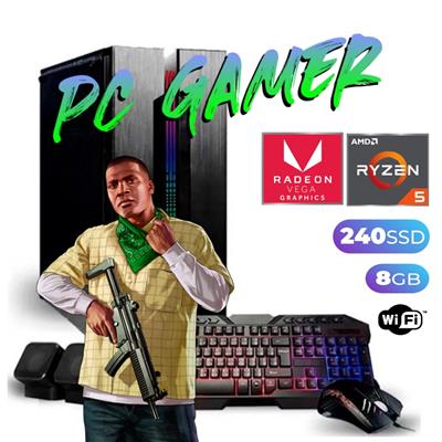 PC GAMER AMD RYZEN 5 5600G - 8GB - SSD 240GB - WIFI - FREEDOS