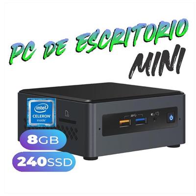 MINI PC INTEL NUC INTEL CELERON - 4GB - SSD 240GB - WIFI - BT- FREE DOS