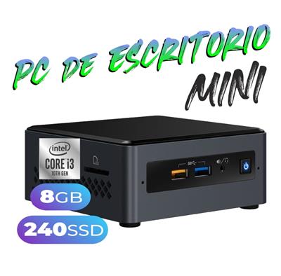 MINI PC INTEL NUC CORE i3-10º GEN - SSD 240GB - 8GB - WIFI - BT - FREEDOS