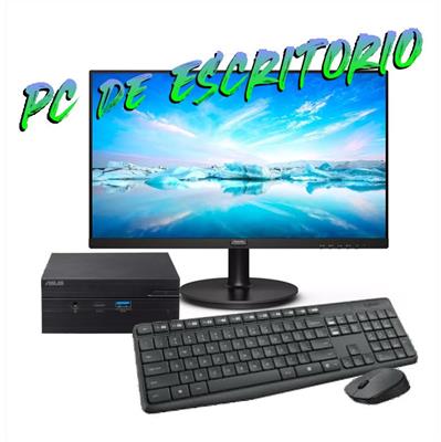MINI PC ASUS  + MONITOR PHILIPS - INTEL CELERON N4500 8GB - SSD120GB - WIFI - BT - KIT TECLADO Y MOUSE - FREEDOS