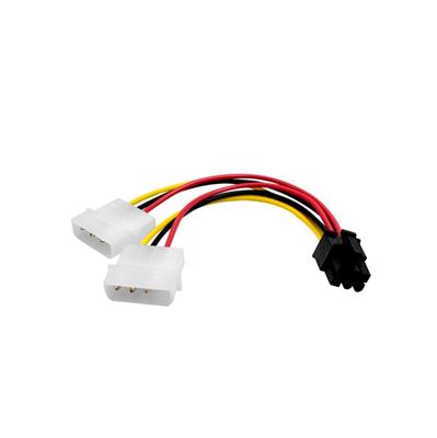 CABLE DE FUENTE ADAPTADOR 6 PINES A 2 MOLEX NISUTA NS-AD624