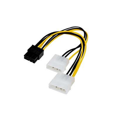 CABLE DE FUENTE ADAPTADOR 8 PINES A 2 MOLEX NISUTA NS-AD824