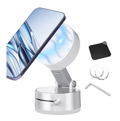 SOPORTE CELULAR MAGENETICO PLEGABLE SOPAPA P/ AUTO 360º BLANCO