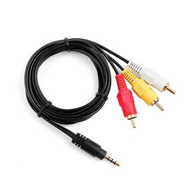 CABLE DE AUDIO VIDEO DE MINI PLUG a 3 RCA  2MTS GE